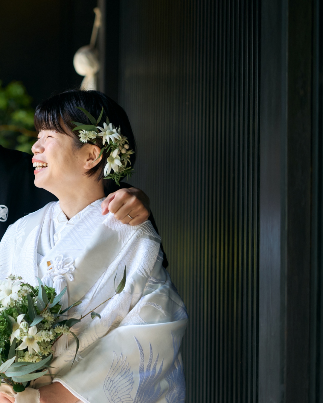 Wedding day in Matsumoto, Nagano.